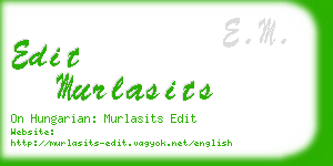 edit murlasits business card